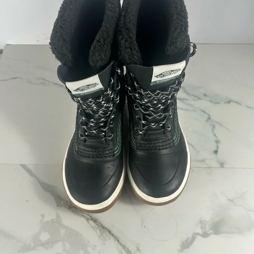 Vans Black and Green Winter Boots